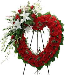 Heart wreath for funeral
