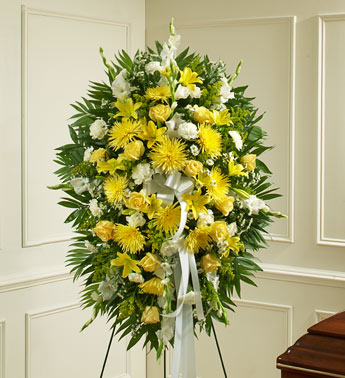 Standing funeral spray