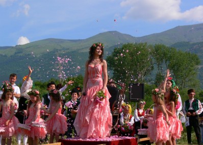 Choosing the Queen Rose at Rose Festival in Bulgaria