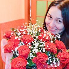 Picture of flowers delivery to Russia