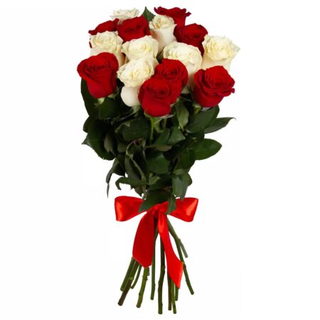 Красные и белые розы в США, Канаду, Австралию